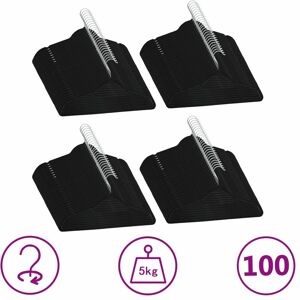 Berkfield Home - Royalton 100 pcs Clothes Hanger Set Anti-slip Black Velvet