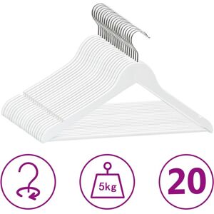 Berkfield Home - Royalton 20 pcs Clothes Hanger Set Non-slip White Hardwood