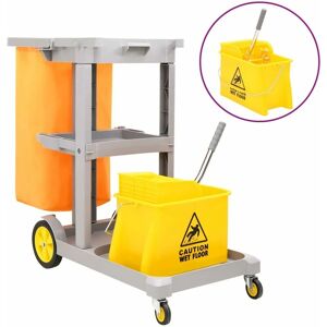 BERKFIELD HOME Royalton Cleaning Trolley with Mop Bucket Polypropylene