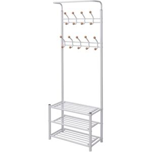 Berkfield Home - Royalton Clothes Rack with Shoe Storage 68x32x182.5 cm White