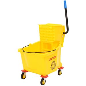 Berkfield Home - Royalton Mop Bucket with Wringer and Wheels Yellow 36 l Polypropylene