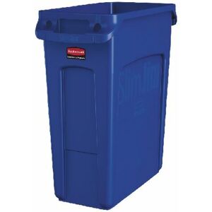 RUBBERMAID Newell slim jim 60L recycling logo blu - RU19420