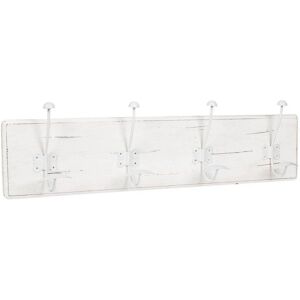 BISCOTTINI Wall coat hanger, coat hooks wall hanger in wood and iron, coat racks L78xPR10xH21 cm