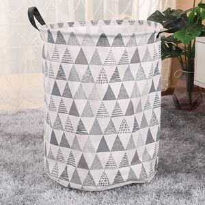 RHAFAYRE Thick Cotton and Linen Laundry Basket, Folding Large Capacity Laundry Baskets with Handle for Bedroom, Bathroom