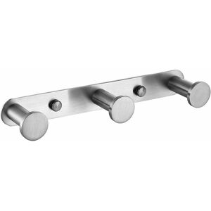 RHAFAYRE Wall Mounted Towel Hook Coat Hooks with Hooks 304 Stainless Steel Wall Mounted Towel Rack Hooks for Bathroom and Kitchen Doors (3 Hooks, Brushed)