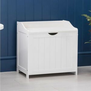 Christow - Clovelly White Laundry Box With Lid - White