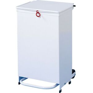 White Sack Holde Waste Pedal Bins 50 Lite - White - Trojan Bins