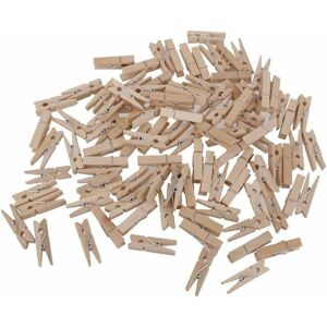 LANGRAY Wooden Clips 100pcs Mini Pegs Pegs Clips with Natural Wood Finish 3.5 cm