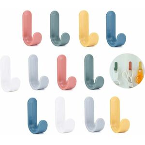 Dewdat - 12 Pieces Towel Rack Hook, Bathroom Towel Hook Bathroom Kitchen Office Coat Rack Kids, Stainless Steel Wall Hook