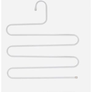 LINGHHANG (14.17 x 14.17 inch, 2 Pack, White) S-Type Stainless Steel Clothes Pants Hangers Closet Storage Organizer for Trousers Jeans Scarf Hanging