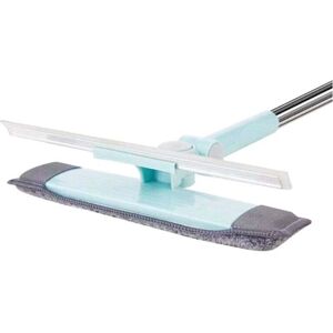 YMYNY 1.5m Dust Mop for Floor Cleaning with Retractable Stainless Steel Handle - 5 Reusable Cloths mumu