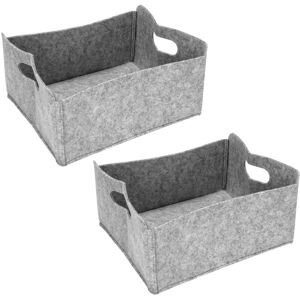 Tlily - 2Pcs Felt Storage Basket/Bin with Handles, & Convenient Solution