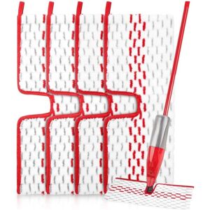 Linghhang - 4 Pack 2 in 1 Reusable Microfiber Mop Pads, Washable Microfiber Cleaning Pads, Microfiber Mop Replacement Pads for All Floor Types