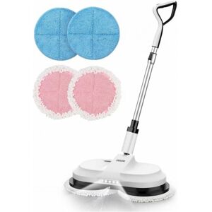 Cyslmuk - 4-piece vacuum cleaner electric mop set, blue + pink (mop not included), mop replacement cloth adapted to bobot electric mop