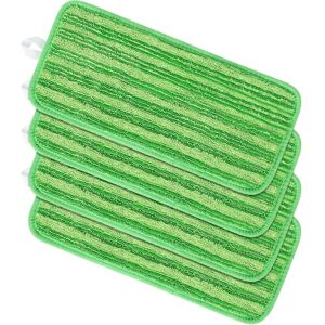 Cyslmuk - 4 replacement pads, microfibre spray for jet mop, replacement cloth 45x13 cm (green)