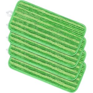 Cyslmuk - 4 replacement pads, microfibre spray for jet mop, replacement cloth 65x13 cm (green)