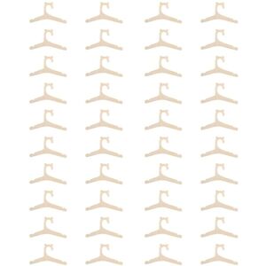TLILY 40PCS Baby Wooden Clothes Hanger Baby Creative Hanger Rack Kids Room Decor Children Coats Hanger Baby Clothing Organizer