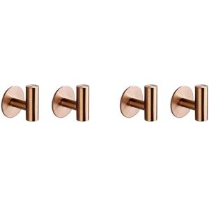 TLILY 4Pcs Bathroom Hook Stainless Steel Hook Heavy Duty Hook for Bathroom Kitchen Living Room Hotel Coat Hook (Nail Free)