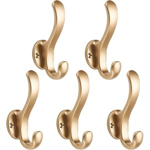 Cyslmuk - 5 Golden Packs,Hanger Hook Coat Hook Wall Mounted Towel Hook Bathroom Screw On