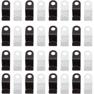 Linghhang - 56 Mini Cascading Hangers, Connecting Hooks for Hangers, Space Saving in Closets(28 Black,28 White)