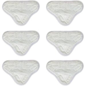 Cyslmuk - 6 Pack Microfiber Steam Mop Cleaning Pads, H2O X5 H20 Compatible Replacement Steam Mops Washable