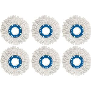 Tlily - 6Pcs 16cm Universal Microfiber Replacement Head Hands-Free Rotating Mop Cloth Household Cleaning Accessories