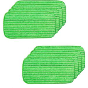 Tlily - 8 Pcs Reusable Microfiber Mop Pads For Swiffer Wet Jet Mops Washable Microfiber Mop Pads for Wet and Dry Use Mop Pad