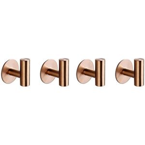 Tlily - 8Pcs Bathroom Hook Stainless Steel Hook Heavy Duty Hook for Bathroom Kitchen Living Room Hotel Coat Hook (Nail Free)