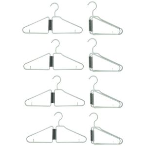 TLILY 8Pcs Foldable Hangers, Plastic Portable Folding Clothes Hanger, Travel Hangers (Green)