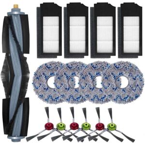 IKODM Accessories for Ecovacs Deebot X1 Omni / X1 e Omni / X1 Turbo Vacuum Cleaner, 1 Main Brush, 6 Side Brushes, 4 Mop Cloths, 4 Filters