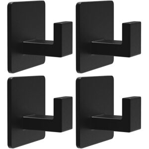 Alwaysh - 2 Pieces Self-Adhesive Wall Hook Stainless Steel Kitchen Dish Towel Hook Self Adhesive No Drilling Coat Hook Square Towel Hooks Coat Rack