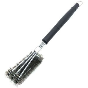 Linghhang - Barbecue Brush, 3 in 1 Barbecue Cleaning Brush, Stainless Steel Bristles for Quickly & Effectively Cleaning All Grills