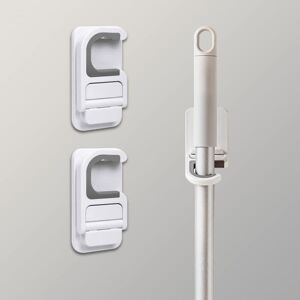 ZVD - Broom & Mop Wall Mounted Mop Holder - 2 Pack - Hassle-Free & Non-Slip Self-Adhesive