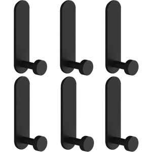 Adhesive Wall Hooks No Drilling, Bathroom Hooks Wall Mounted Adhesive Hooks, Kitchen Towel Hanger, 6 Pieces - Ccykxa