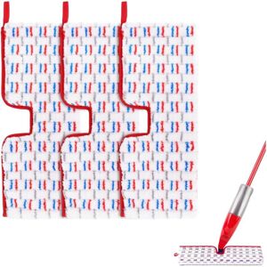 CSPARKV 3 Pack Replacement Mop Pad Compatible with Viledas ProMist Max, 1-2 Spray Max Refills, Double-Sided Washable Reusable Mop Head for Floor Cleaning