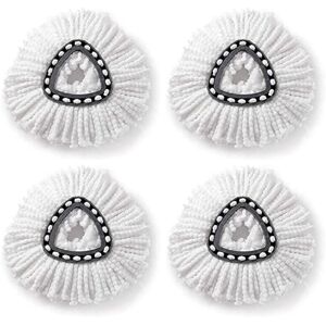 Csparkv - 4 Pieces Mop Refill, Mop Heads Compatible with Vileda Turbo EasyWring and Clean, Microfiber Fringe Head, Replacement Mop Pads Compatible