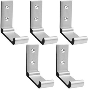 Linghhang - 5pcs Bathroom Coat Rack Folding Hooks Wall Mounted Towel Hooks Clothes Hooks 90 Degree Solid Aluminum Foldable Hooks