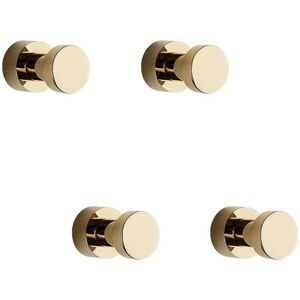 Linghhang - Gold Towel Hooks 4 Pack Rustproof Metal Robe and Coat Hooks, Adhesive or Wall Mounted Hooks for Bathroom, Kitchen, Bedroom, Living Room,