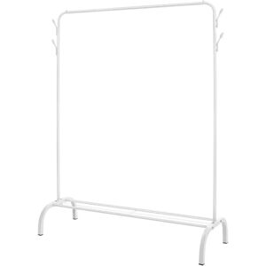 Holdfiturn Clothes Rail, Single Pole Clothing Rail for Bedroom, Multifunctional Metal Hanging Rails, Heavy Duty Clothes Rack, Coat Rack, Garment