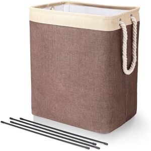 Linghhang - Large Laundry Basket 50 x 41 x 31 cm, Foldable Laundry Bag with Rope Handles Storage Bin Suitable for Bedroom Laundry Room Bathroom