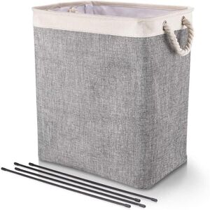 Linghhang - Large Laundry Basket 50 x 41 x 31 cm, Foldable Laundry Bag with Rope Handles Storage Bin Suitable for Bedroom Laundry Room Bathroom