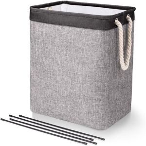 Linghhang - Large Laundry Basket 50 x 41 x 31 cm, Foldable Laundry Bag with Rope Handles Storage Bin Suitable for Bedroom Laundry Room Bathroom