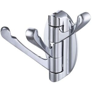 Cyslmuk - Matte Silver Folding Towel Hook, Metal Swivel Robe Hook, Bathroom Towel Holder, Coat Rack for rv Home Storage, Wall Mount