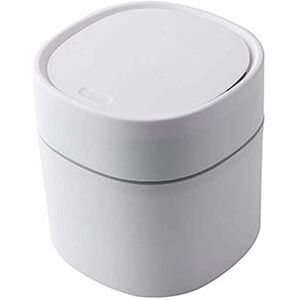 Héloise - Mini Plastic Trash Can Creative Desktop Trash Can Office Trash Can With Lid Small Home Office Cleaning Trash Button Office Storage Trash Can