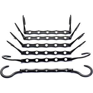 LINGHHANG Pack of 10 Magic Hangers Organizer Black 38CM Wardrobe Hanger Storage for Clothes Space Saving in Closets
