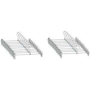 TLILY Pant Hangers,Skirt Hangers with Clips Space Saving,Adjustable Clips Hangers Clothes Hangers for Pants 20 Pack