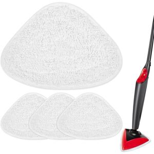 Sollbry 4-Piece Steam Mop Replacement Set, White Microfiber Cloths for Vileda Steam Mops (4 Pack - White)