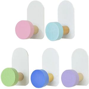 SOLLBRY Bathroom Towel Hook 5 Pieces Self Adhesive Hooks Wall Mounted Towel Hooks Tea Towel Hanger Wall Mounted Towel Hooks Self Adhesive Towel Hangers Towel