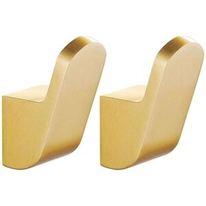 Sollbry - Coat Hooks, 2 Pieces Wall Mounted Towel Rack Bathroom Hook Brass Hook Coat Hook Wall Mounted Towel Rack Towel Coat Hooks Bathroom Hooks Gold