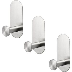 Sollbry Pack Heavy Duty Adhesive Towel/Robe Hooks, Waterproof Stainless Steel Shower Hooks, No Drilling Wall Mounted Coat/Clothes Hooks for Bathroom,